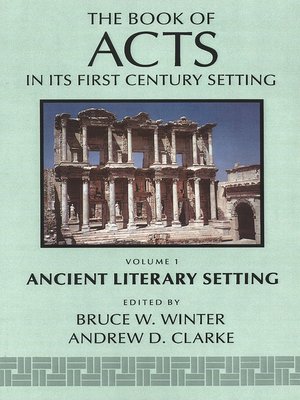 cover image of The Book of Acts in Its Ancient Literary Setting